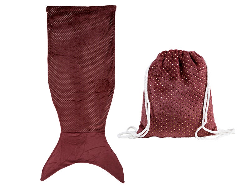 Backpack mermaid tail maroon