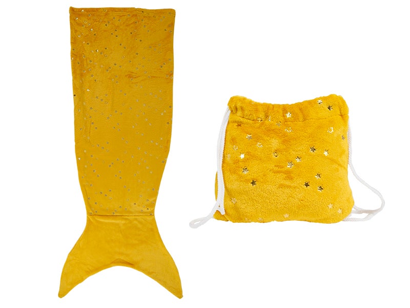 Backpack mermaid tail yellow