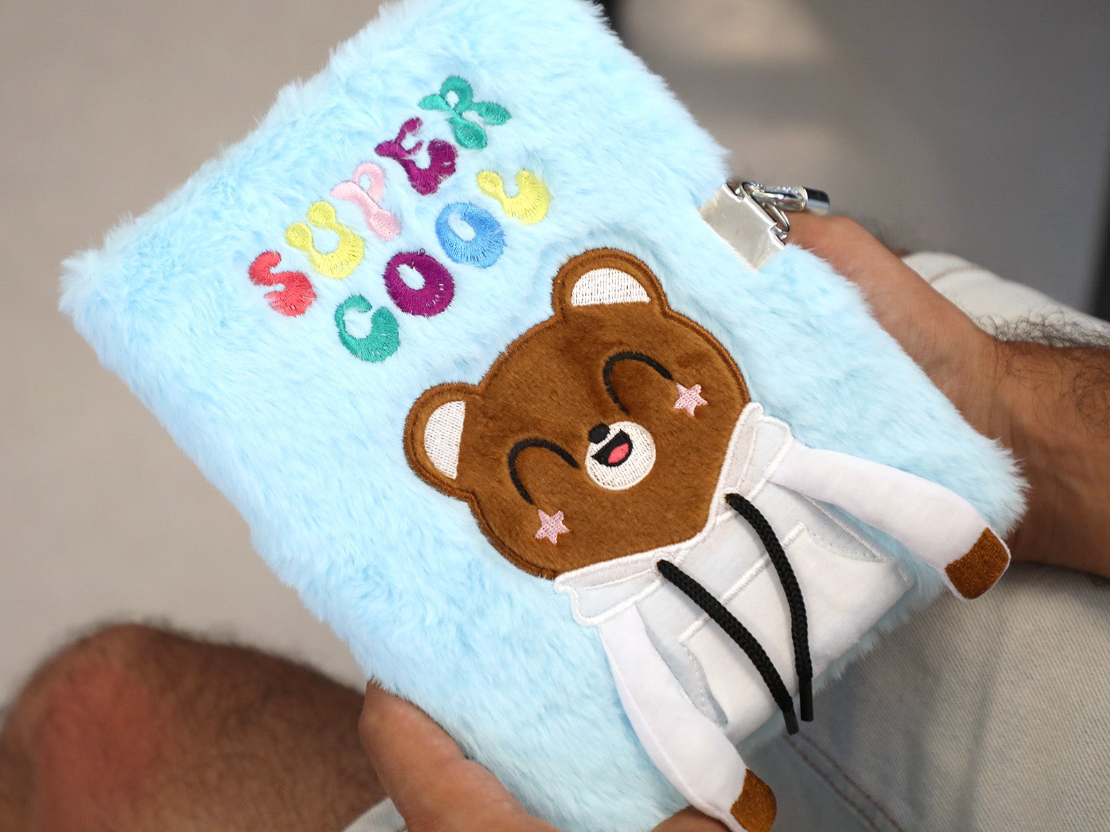 Diario de peluche con candado oso - Super cool