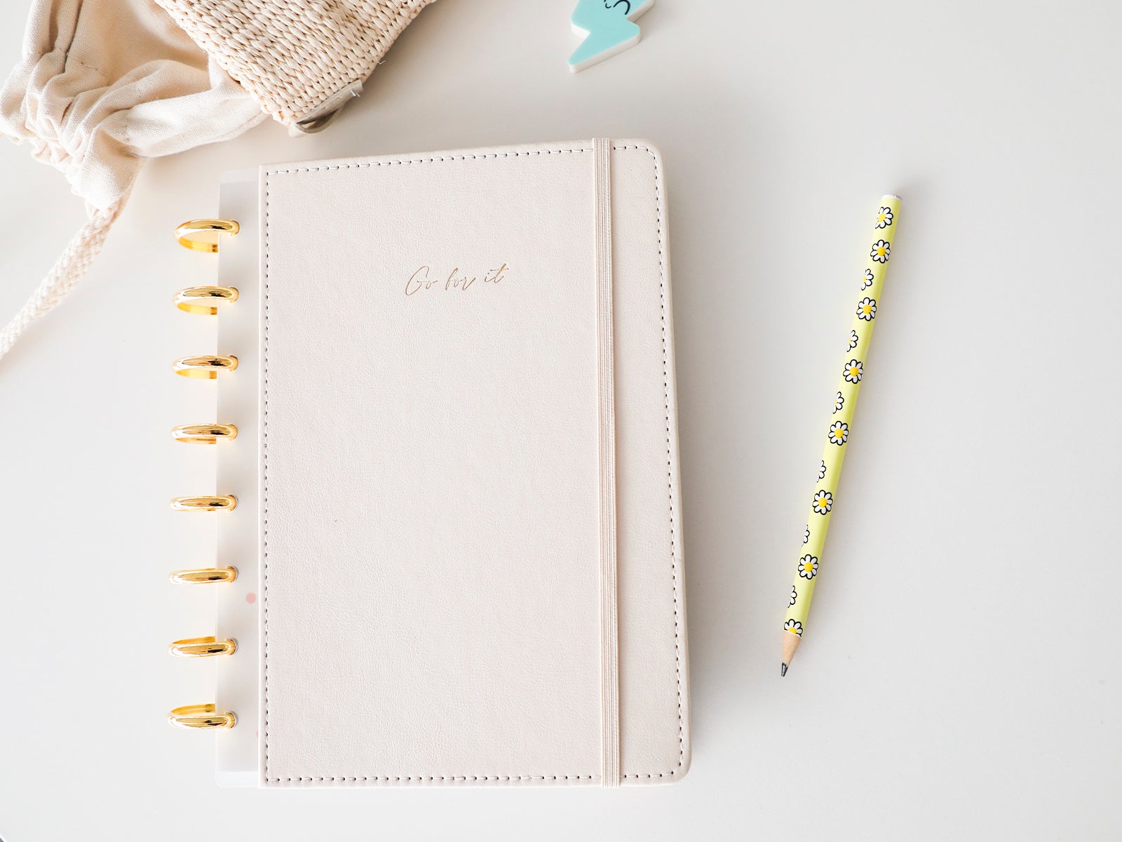 Diario bullet anillas crema - Go for it