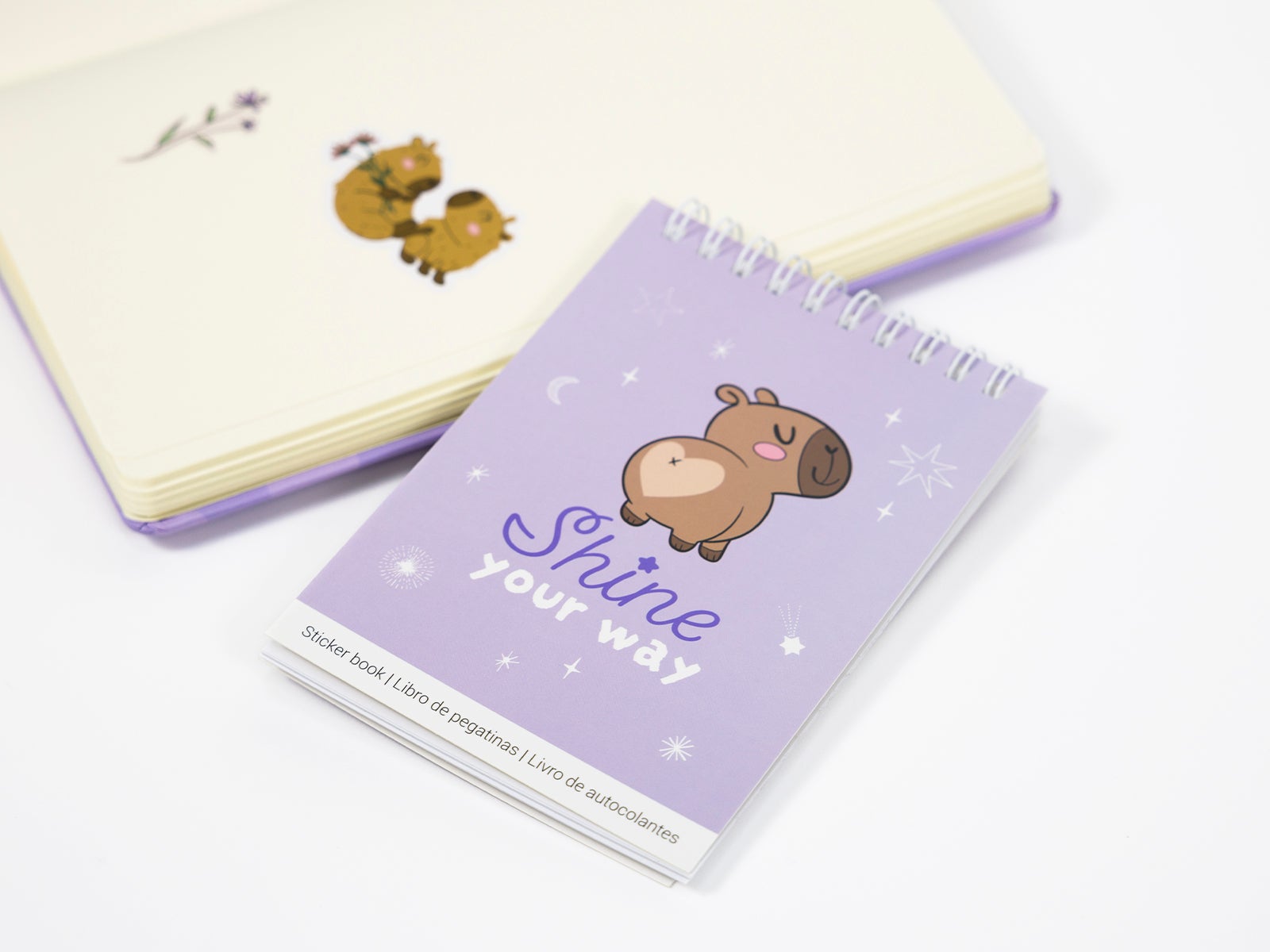Mini libreta con pegatinas capibara -Shine your way
