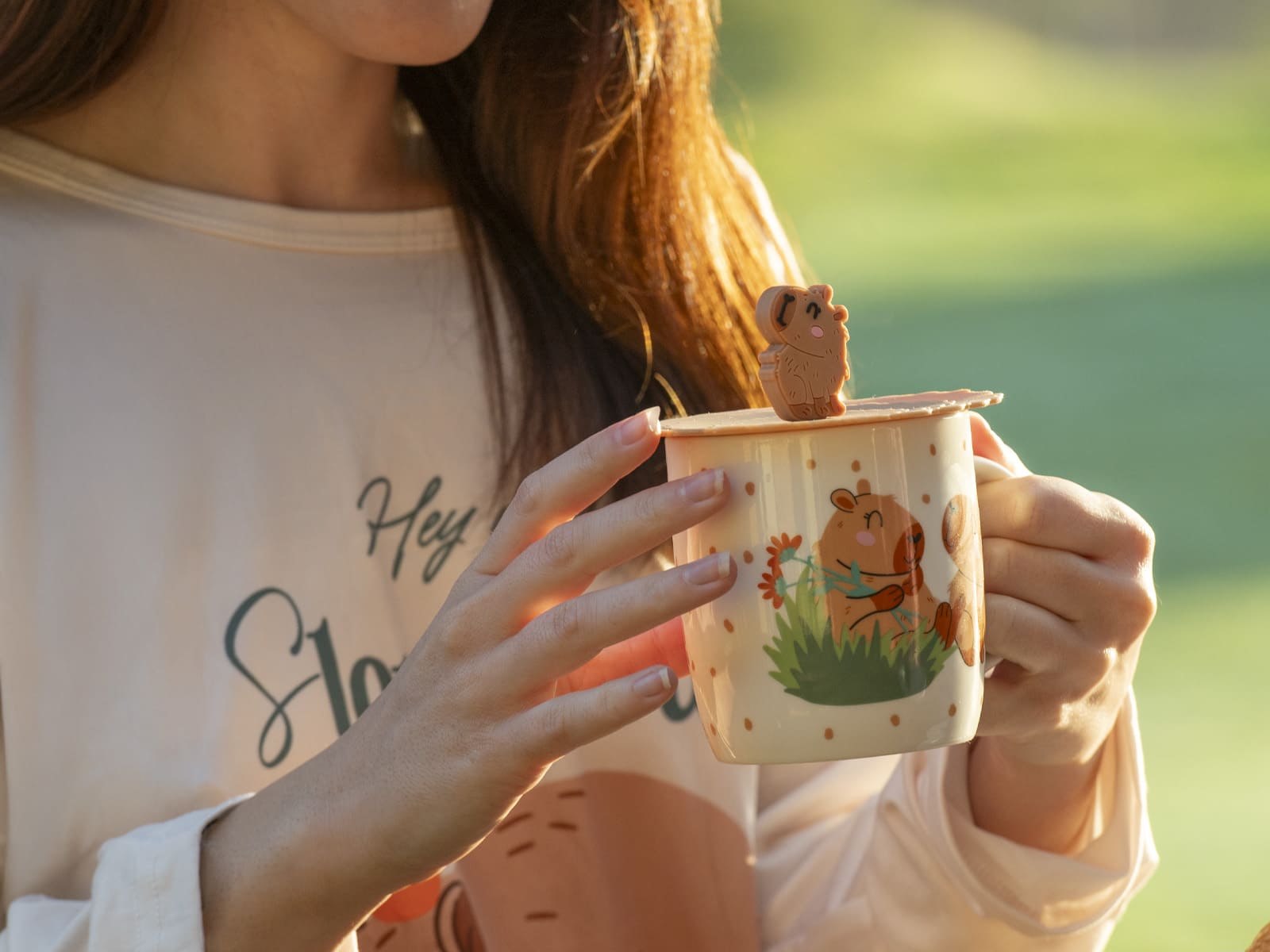 Conjunto de caneca e tampa de caneca - You make me so cappy